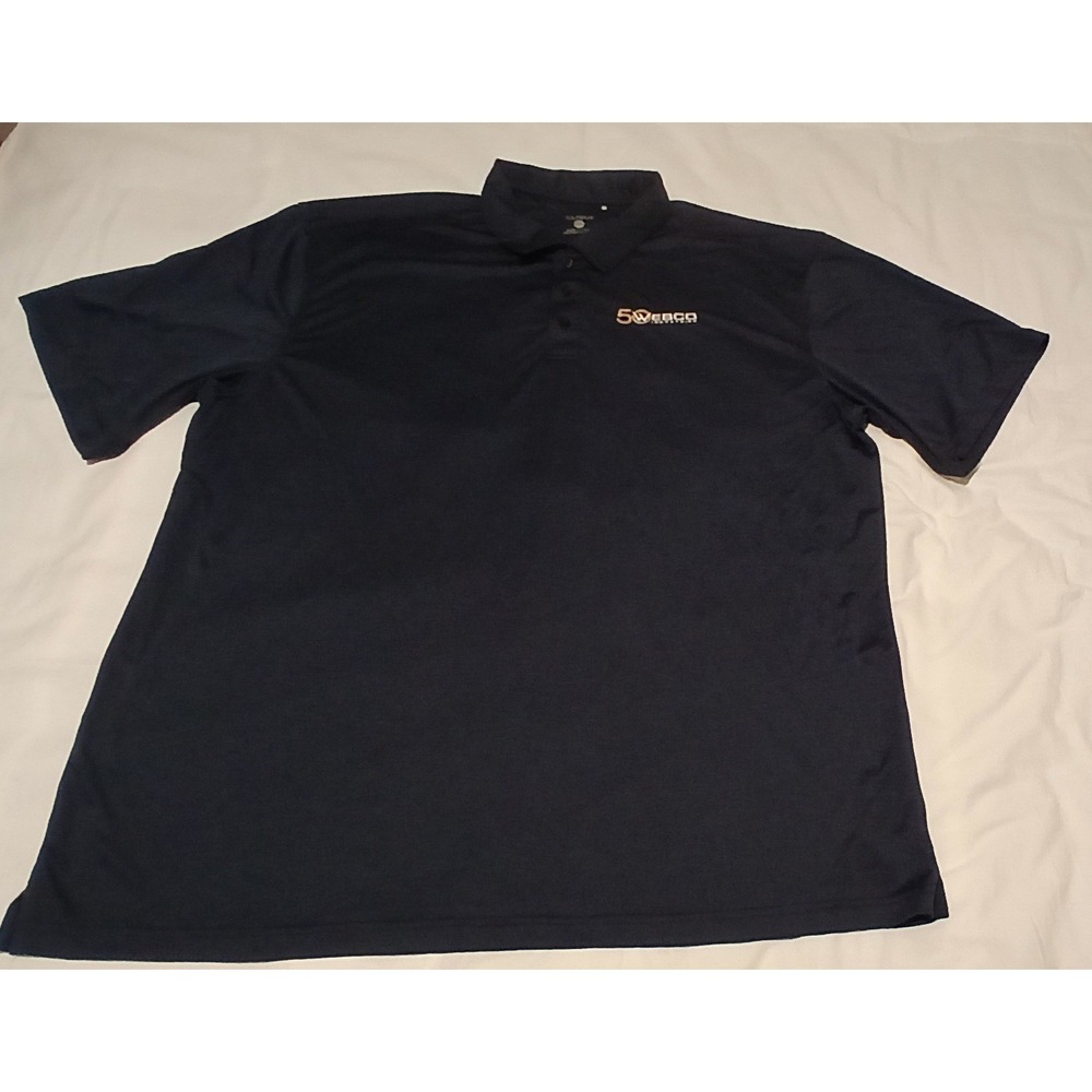 Clique Navy Blue Polo Shirt US Men's Size 5XL With Webco Logo EXTREMELY SOFT EUC